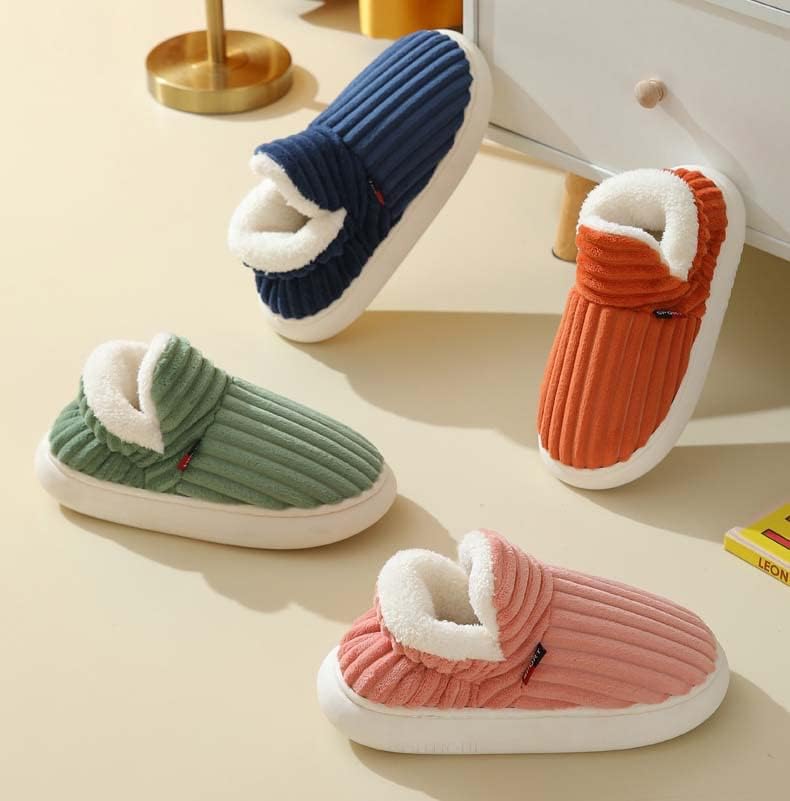 Caistre Women Men Ankle Bootie Slipper Plush Warm Indoor Outdoor Shoes Comfy Fleece Lined Memory Foam Slipper with Anti-Slip Sole - Image 3