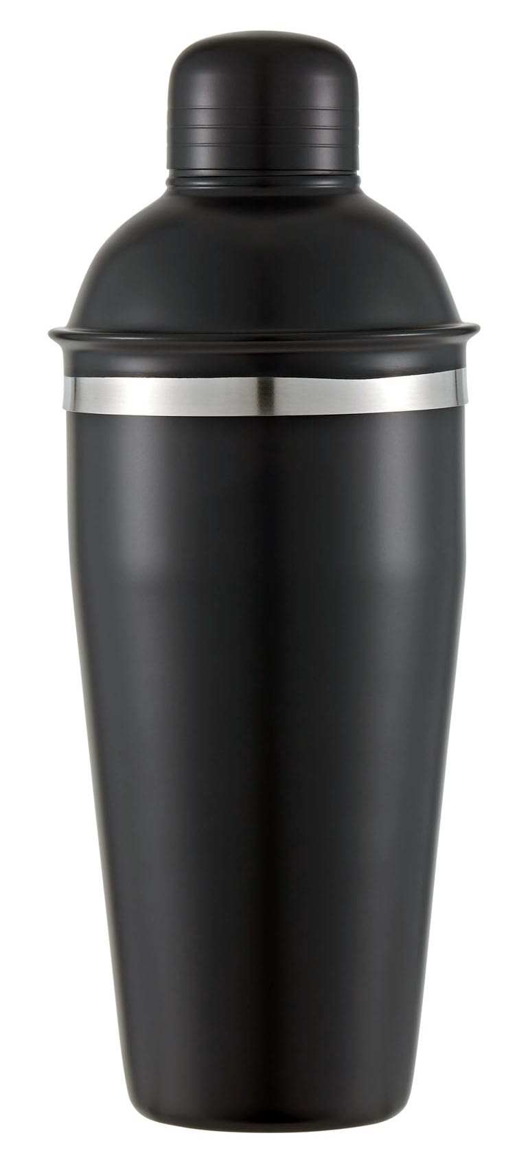 Buckingham Matt Black And Matt Silver Stainless Steel Cocktail Shaker Drink Mixer With Built-In Strainer & Lid Premium Bartender Shaker For Mojitos Margaritas Martinis Cocktails & Mocktails 750 Ml (Black Finish)