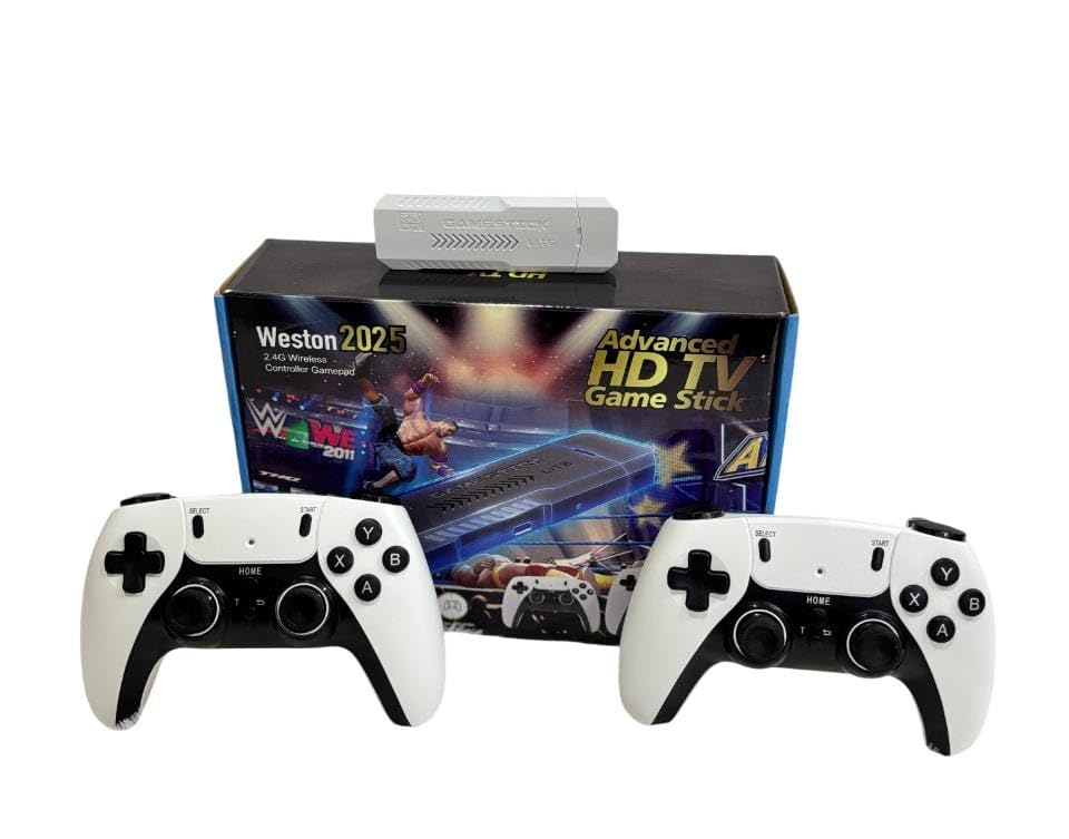 Image of Advanced 4K Ultra HD Game Stick M35 | Plug & Play HDMI Console | 30,000+ Retro Games | 2.4G Dual Wireless Controllers | 40+ Emulators Supported | 2025 Edition