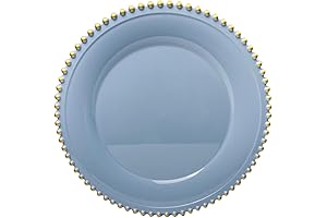 Blue Beaded Charger Plates