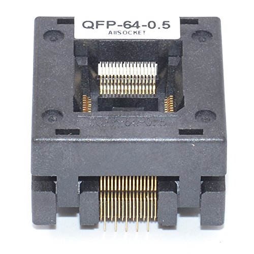 qfp64-05 socket ic burn-in tesing socket otq-64-05-01 05mm pitch 10x10mm ic dimension open-top socket soldering versionqfp64