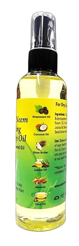 Mine Botanicals Aceite hidratante de cúrcuma y neem para cabello y cuero cabelludo con aceite de jojoba y aceite de almendras