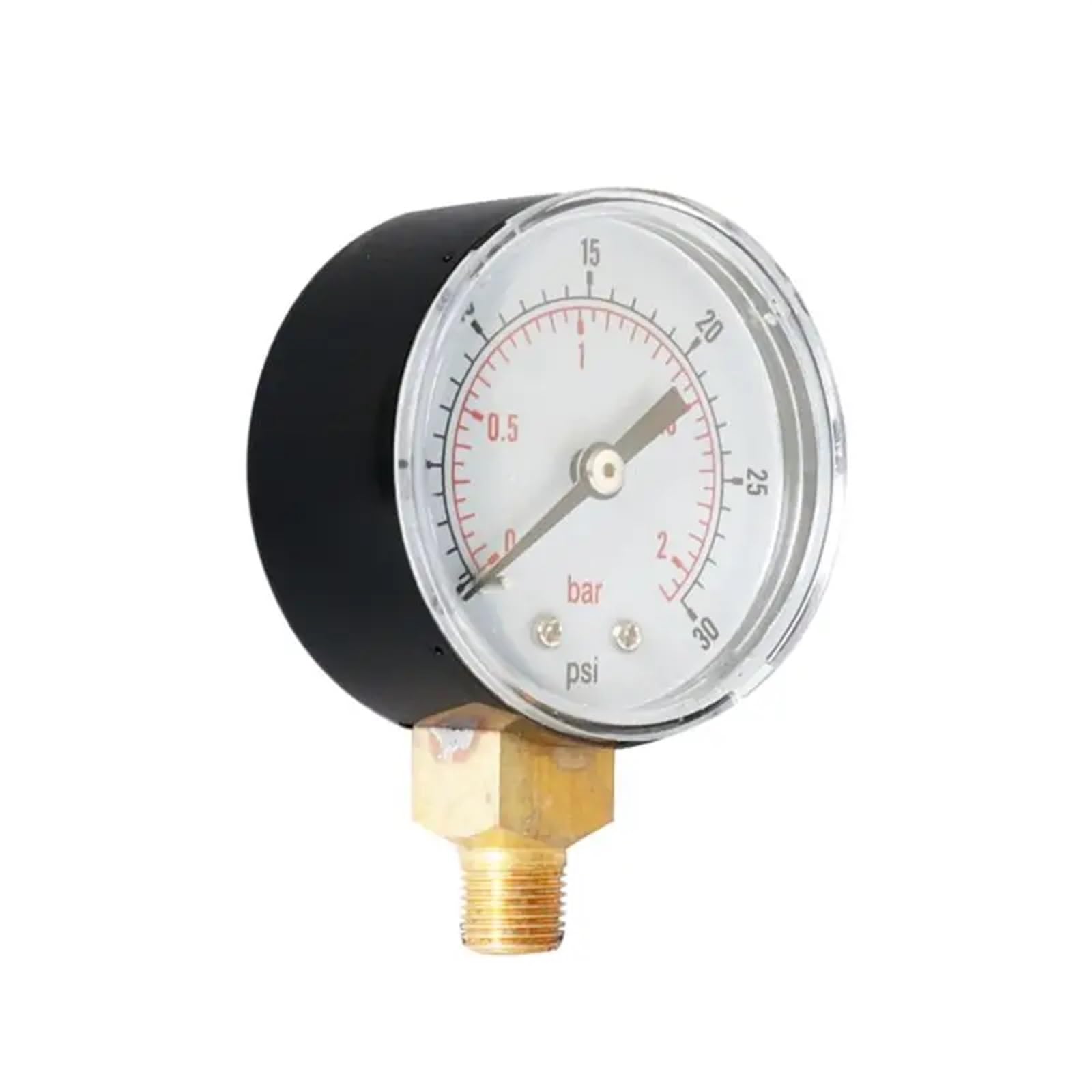 Manómetro de presión de vacío manómetro de Agua Manómetro mecánico Y50 de 1/4 BSPT Utilizado en Aire/Gas/Agua/Combustible Alto(0 30psi)
