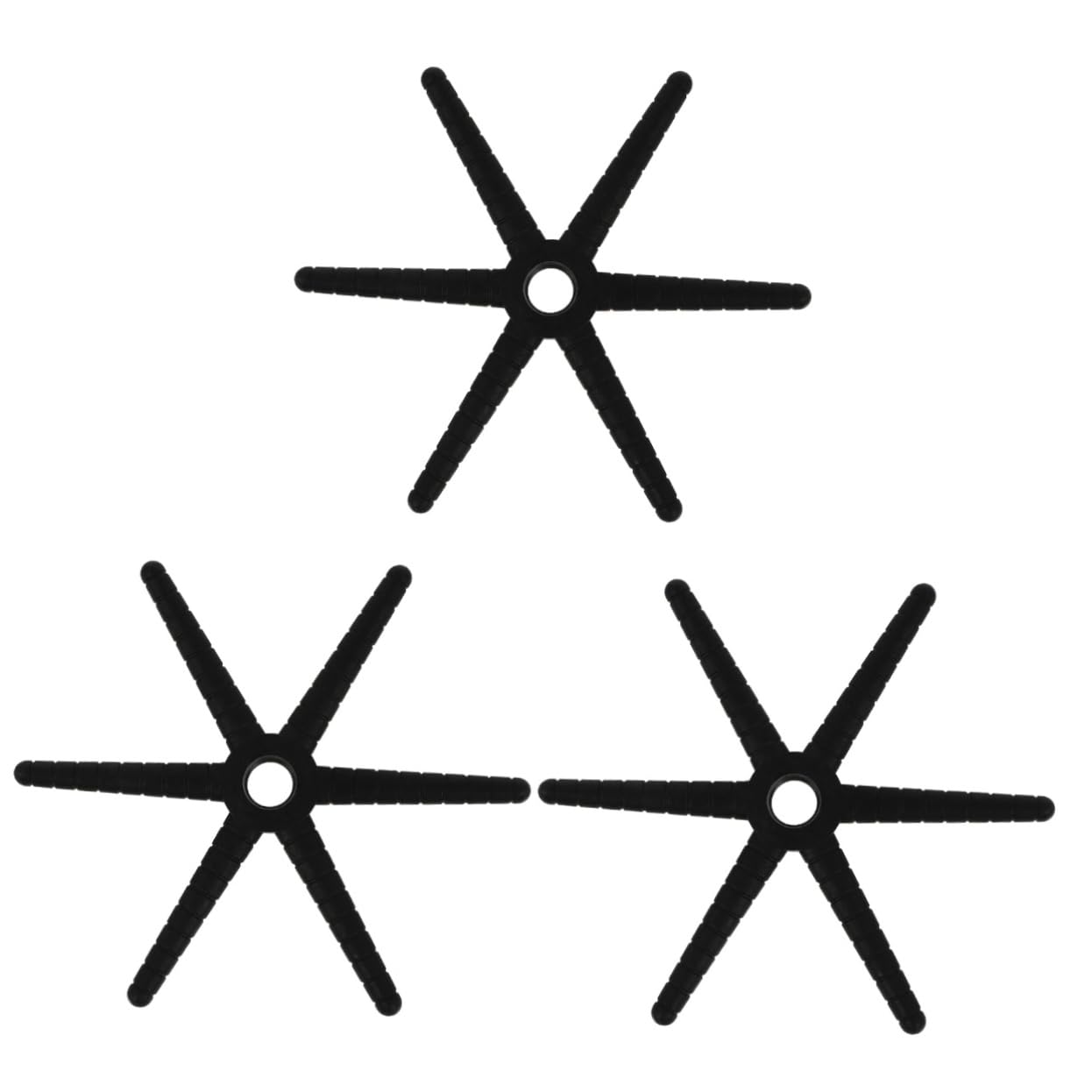 DOITOOL 3 Pz Testa del fiocco di neve della rondella della tazza fiasco tappo del lavandino spray automatico lavabicchieri testa della rondella della tazza lavatazzine per bar Black