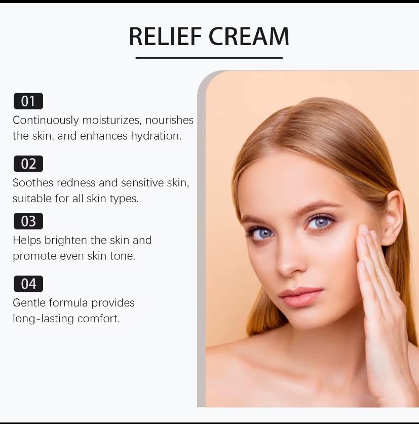 MARKETLOOM 345 Relief Cream with PDRN, Niacinamide, Resveratrol, Soothing Recovery Moisturizer for Blemish Care, Korean Vegan Skincare, 1.69 Fl Oz