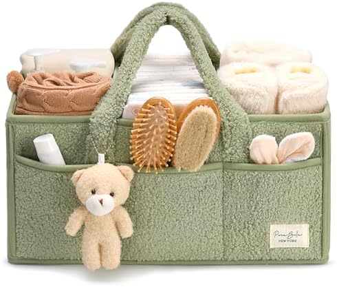PeraBella Diaper Caddy Organizer for Changing Table, Storage Bask...