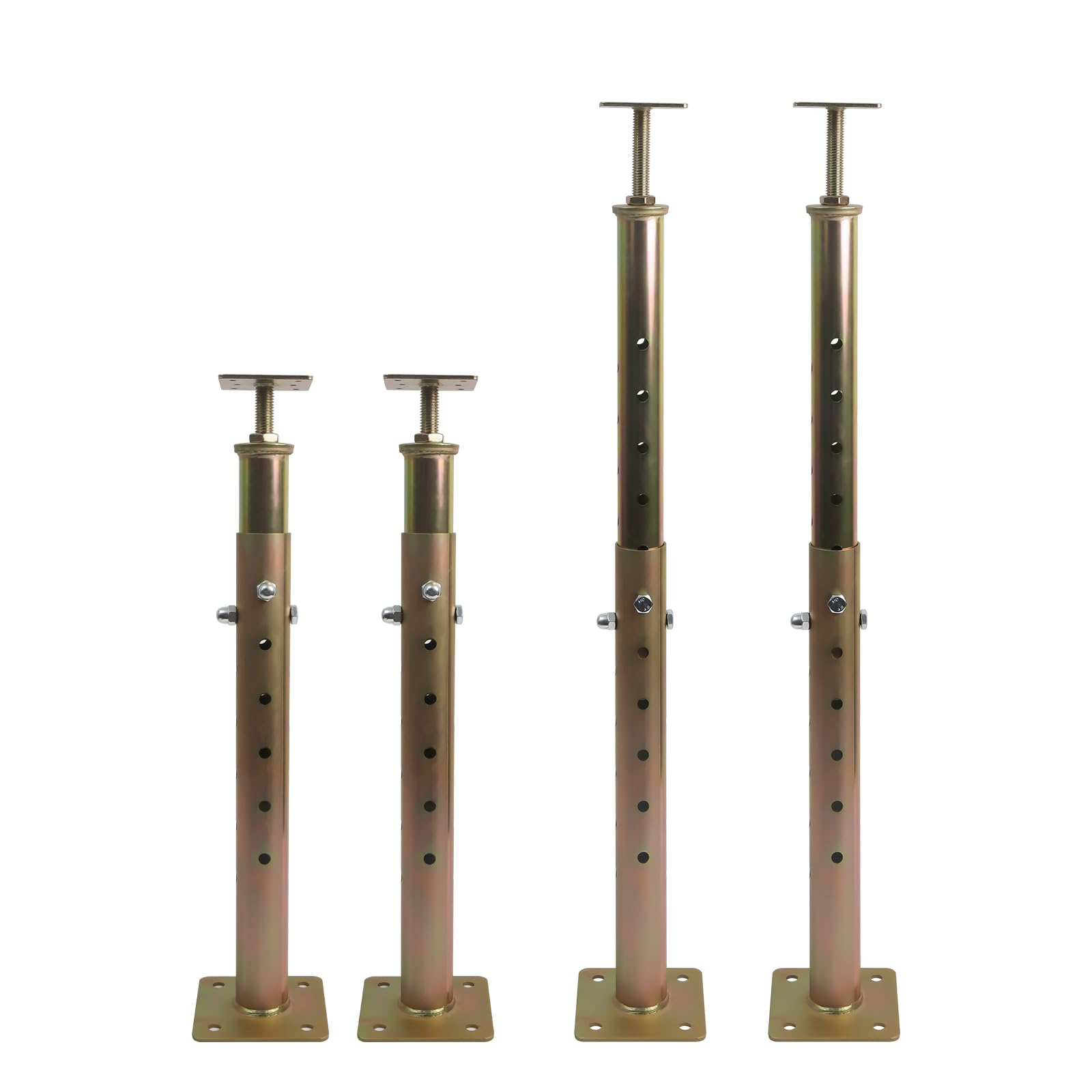 4-Pack House Floor Jacks, 19–35 Inch Galvanized Steel Support Posts