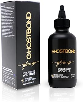GHOSTBOND Glowup Revolutionary Wig Glue 5oz - Hair Replacement Adhesive That Stays for A Week: Water & Oil-Resistant, Strong Hold for Secure & Natural-Looking Wigs, Toupees, Poly & Lace Systems