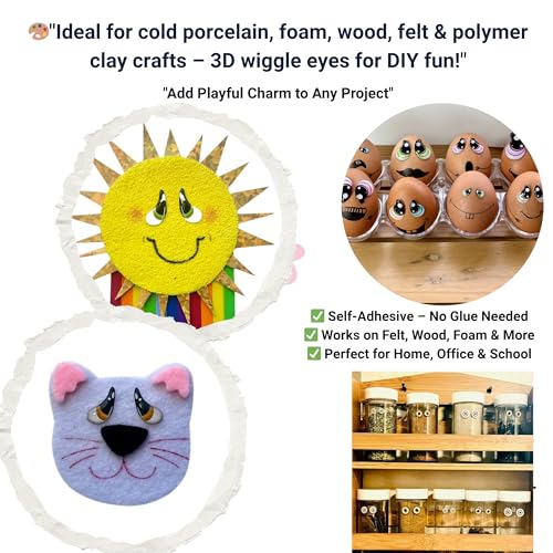 Image of 3D Resin Doll Eyes - 7mm Self-Adhesive Craft Eyes (24 pcs / 12 Pairs) - Realistic Cabochon Eyes for Amigurumi, Dolls, Polymer Clay, Cold Porcelain, Felt & DIY Crafts (Green, Blue and Brown)
