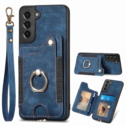 Coque antichoc Samsung S21 avec étui portefeuille 2 en 1 et protection écran intégrée