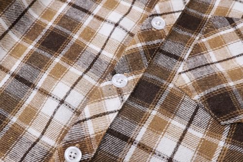 Image of Betusline Boy and Men Button Down Plaid Shirt | Soft,Breathable and Comfortable Fabric