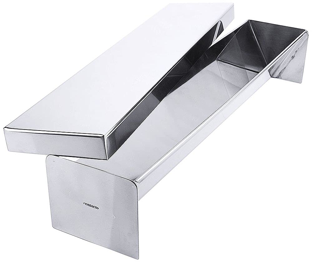 Contacto Edelstahl Pastetenform dreieck,spitz 50 x 10 x 9 cm, mit Deckel