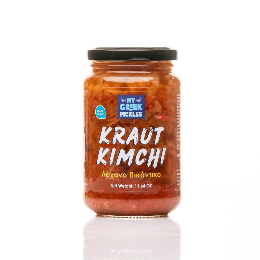 My Greek Pickles – Kimchi 2 x 330g (660g) | Greek-Style Kimchi with Fermented Cabbage & Vegetables | Natural Probiotic, Vegan, Gluten-Free