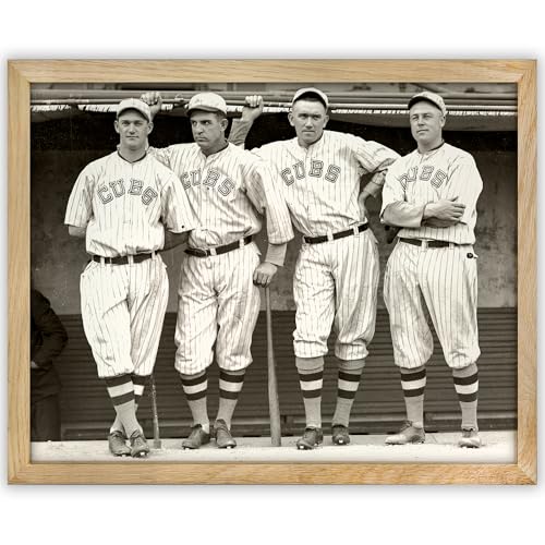 Chicago Baseball Players 1927 Vintage Framed Poster