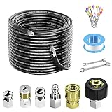 Piseve Sewer Jetter Kit 100FT for Pressure...
