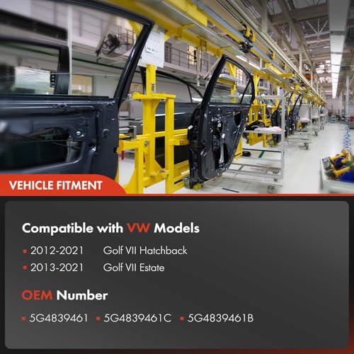 Frankberg Fensterheber Elektrisch Hinten Links Kompatibel mit Golf VII Variant BA5 BV5 Golf VII 5G1 BE BQ1 1.0L-2.0L 2012-Heute 5G4839461C