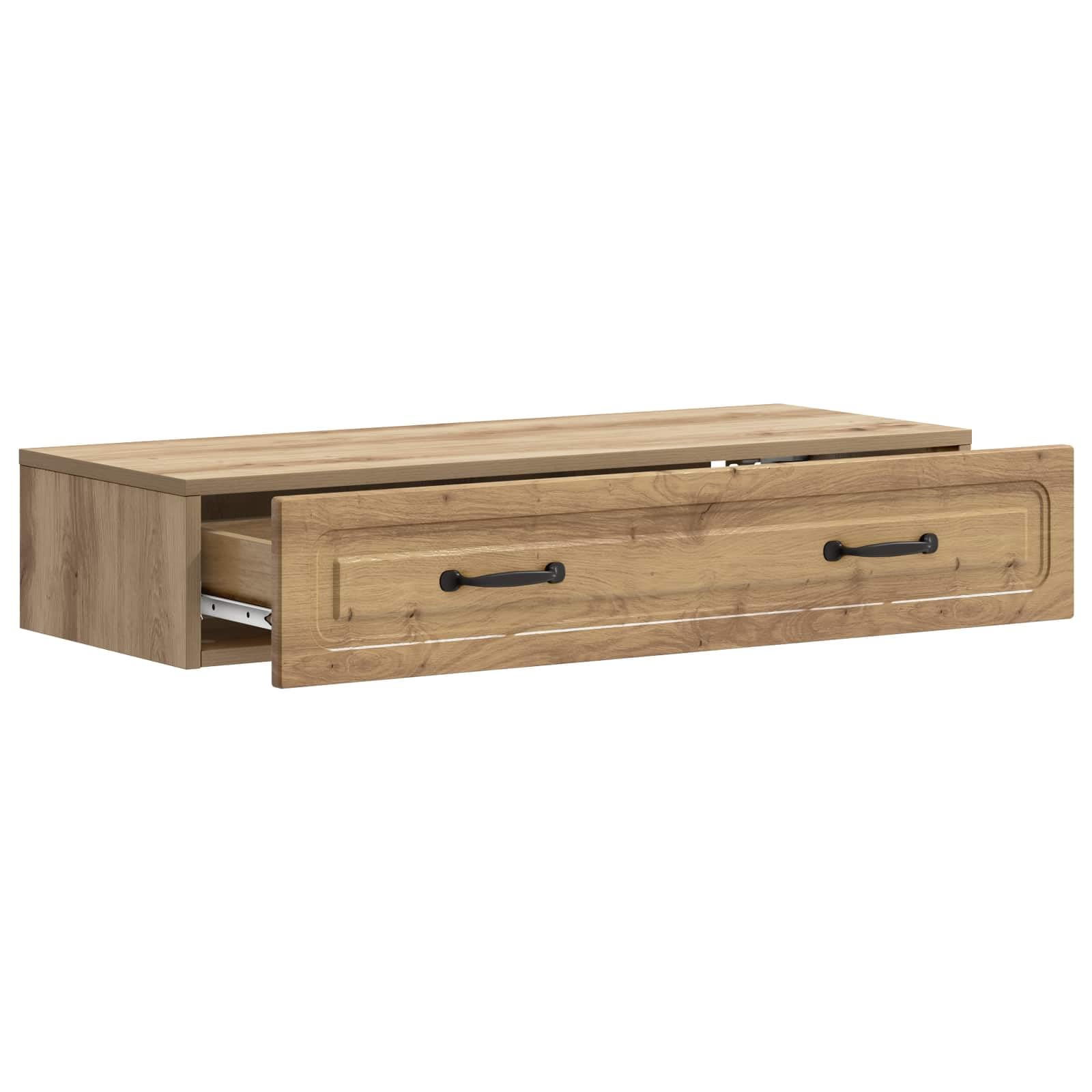 Hothingwell Meble ścienne z drewna konstrukcyjnego z regulowanymi półkami i zamykanymi drzwiami, uniwersalne przechowywanie do salonu lub biura, minimalistyczny design, wymiary 87,5 x 34,5 x 17 cm
