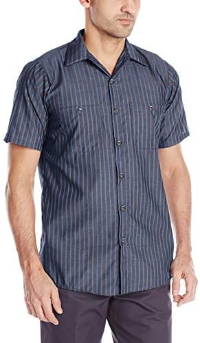 Red Kap - Camisa de trabajo industrial para hombre, ajuste regular, manga corta