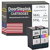 DoorStepInk Remanufactured in The USA Ink Cartridge Replacements for Lexmark 36XL 36 XL / 37XL 37 XL
