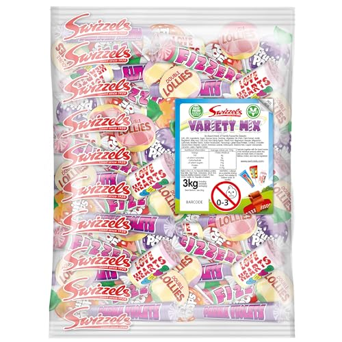 Swizzels Bulk Sweets Variety Mix Vegetarian Mixed Sweets and Lollipops Bag 3kg