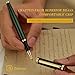 BEILUNER Luxury Rollerball Pen, Stunning Green Lacquer with 24K Gold Trim,Noble and Elegant Designs,Schneider Ink Refill, Best Gift Set for Men & Women, Refillable, Executive Writing, Nice Pens