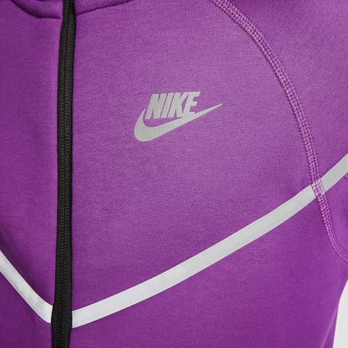 Nike Sportswear Tech Fleece Big Kids' (Boys') Reflective Full-Zip Hoodie (FZ5433-505, Bold Berry)3