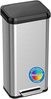 iTouchless SoftStep EXP 75 Liter / 20 Gallon Step Pedal Trash Can Recycl...