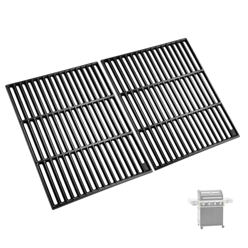 GIRXZYBX 45 x 35 cm Gusseisen Grillrost für Rösle Videro G4-S Allflame Prime 4 Grillrost Ersatz für Enders Kansas Pro 4 Uniq 4 IK Cruster Napoleon Rogue 525 & Prestige 500 2 Stück Grillroste