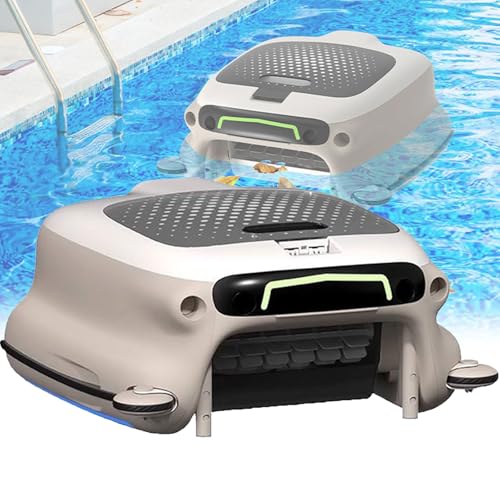 Pool Cleaner Robot, 30W Manual Remote Control Pool Surface Skimmer Robotic, 10 Hour Continuous Cleaning, for Swimming Pools