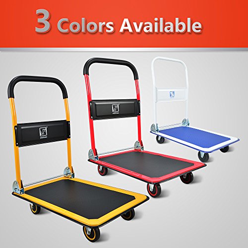 Push Cart Dolly by Wellmax, Moving Platform Hand Truck, Foldable for