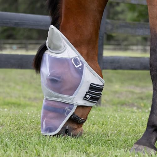 Equinavia Máscara de nariz longo de malha macia Algard - Prata - Warmblood