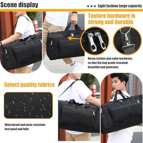 Weekend Bag Duffle Bag Carry on Overnight Bag Waterproof Weekend Bag Foldable Hospital Bag with Shoulder Strap Travel Duffle Bag for Sport Training Journey Business Trip2