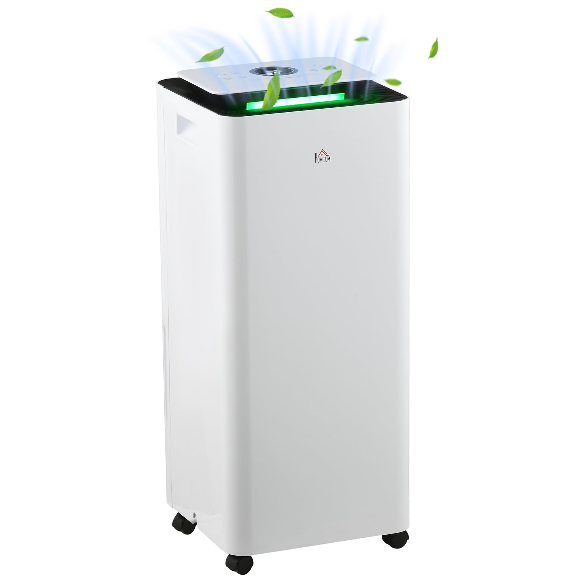 HOMCOM 16L/Day 3500mL Portable Quiet Dehumidifier Air Purifier Filter White