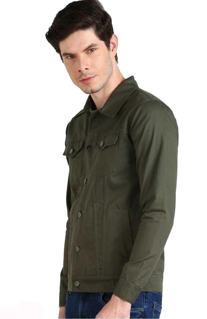 Men’s Regular Fit Washed Full Sleeve Denim Jacket.