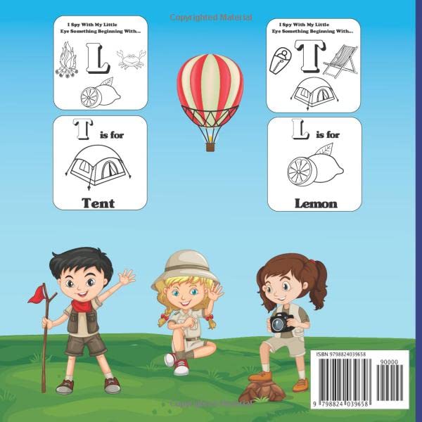 I SPY CAMPING BOOK For Kids Ages 2-5: A Fun summer Educational Guessing Game contains coloring activities for boys and girls, Learn Alphabet From A to Z image 3