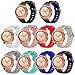 MUZZAI Compatible for Samsung Galaxy Watch 42mm 46mm Bands, 20mm, 22mm Soft Silicone Replacement Bands Compatible for Samsung Galaxy Watch 42mm 46mm, Women Men