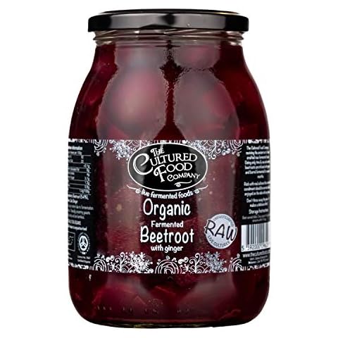 Fermented Beetroot Infused With Ginger - Organic, Raw & Unpasteurised - Traditionally Fermented - 1 kg Jar - by The Cultured Food Company Cover