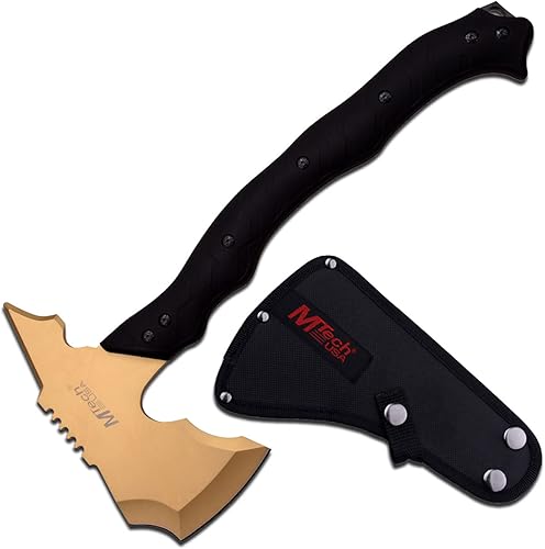 MTech MT-AXE13GD Hacha de hoja dorada de 14.5 pulgadas en total de 3.75 pulgadas