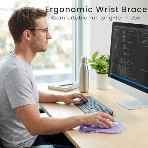 Image of ZORBES Mouse Wrist Pad Transparent TPU Cooling Silicone Ergonomic Wrist Support Mouse Pad Soft Gel Support for Comfortable, Anti-Fatigue Computer Use Desktop Mouse Pad for Home Office Travel