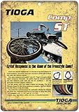 tioga bmx tyres Material: Zinn/Metall AIFEI Tioga Comp St. Freestyle BMX-Blechschilder Metallplakat Retro Wanddekor Vintage Band Hängeschild Geschenk Yard Bar Cafe