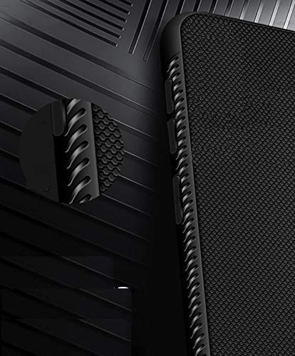 ANKIRANT 7D Grip Pattern Back Case Cover for Mobiistar X1 Dual (Silicon Flexible Material Protective Cases) - Black