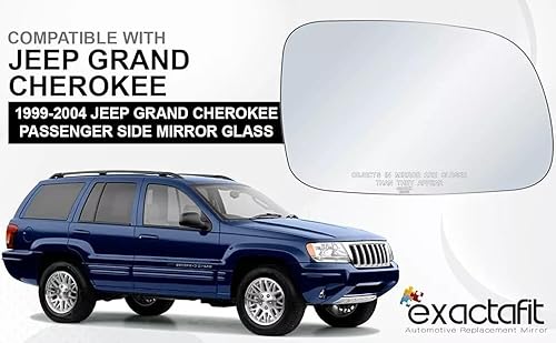 Miniatura 5 de Espejo lateral del pasajero de repuesto para Jeep Grand Cherokee 1999 2000 2001 2002 2003 2004 Jeep Grand Cherokee Puerta derecha espejos convexos