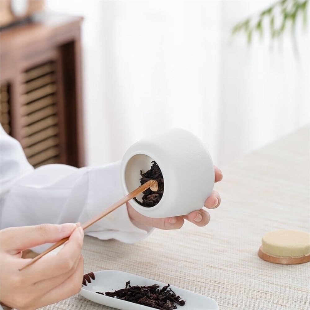 Speisekammer-Aufbewahrungsbehälter Kreative Großmengen-Tee-Vorratsdose Tragbare Haushaltskeramik-Tee-Vorratsdose Teelager Versiegelte Dose Teeservice-Zubehör Keramikbehälter für Tee, Kaffee, Mehl, Zuc