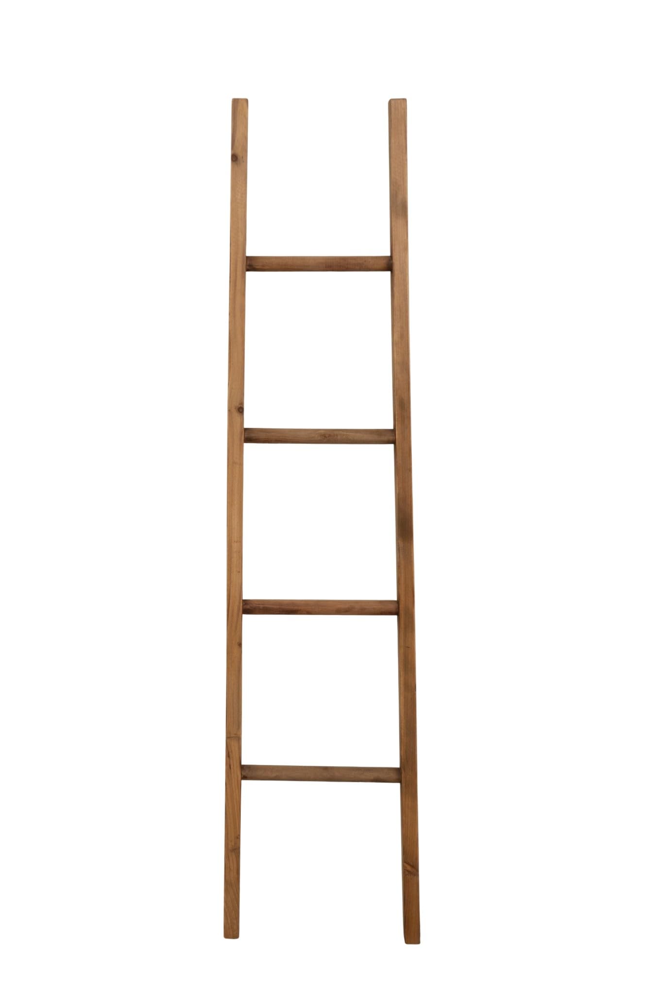 Biscottini Porta asciugamani in legno da terra 149x34,5x5 cm - Scala Appendi asciugamani da Parete - Scaletta Portasciugamani da Bagno Stile Moderno - Scala Decorativa Appendiabiti in legno massello