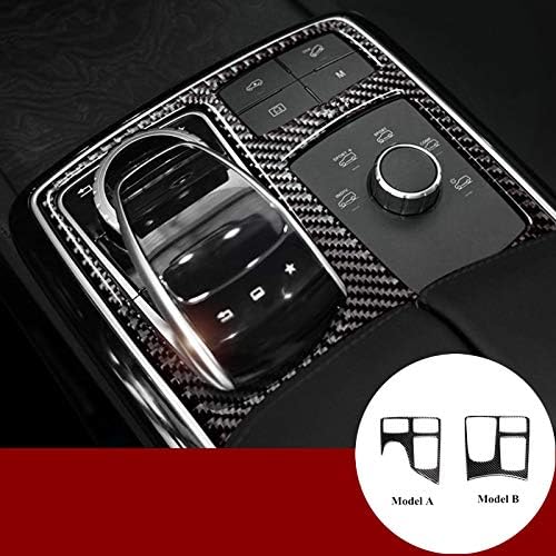 Carbon Fiber Center Console Gear Box Trim Cover for Mercedes-Benz GLE W166 Coupe C292 2015-2019 (Model B)