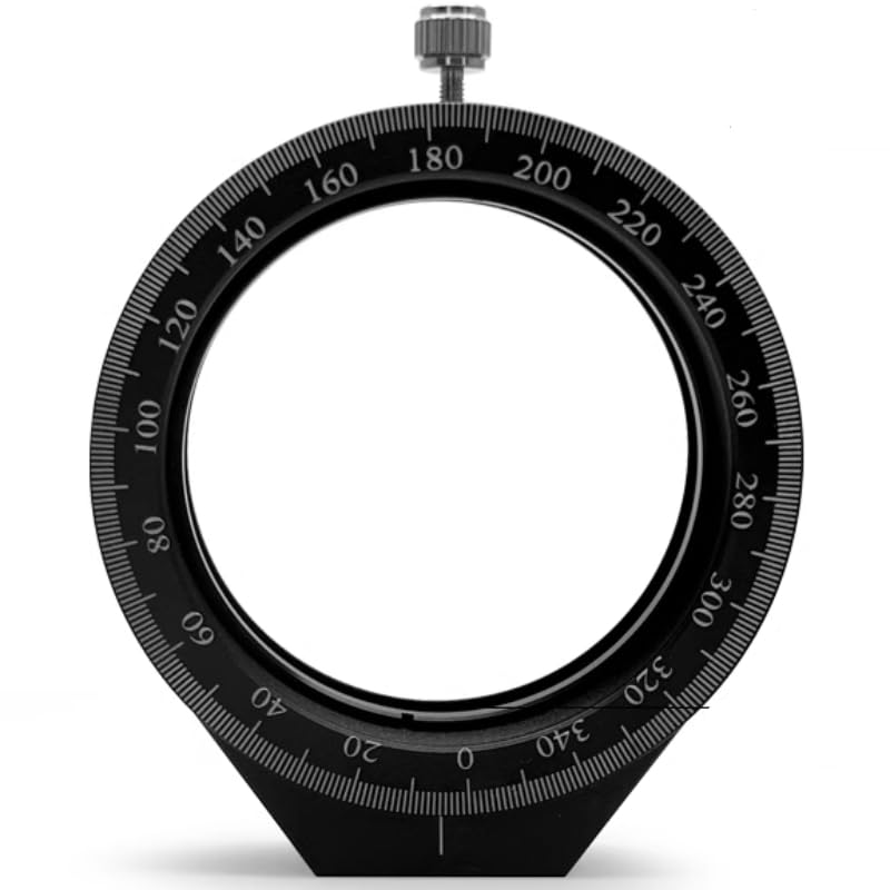 1Pc Embedded Rotating Mount, Polarizer Optical Element Frame, Wave Plate Lens Holder with Scale Manual Rotation (ZZX-2)