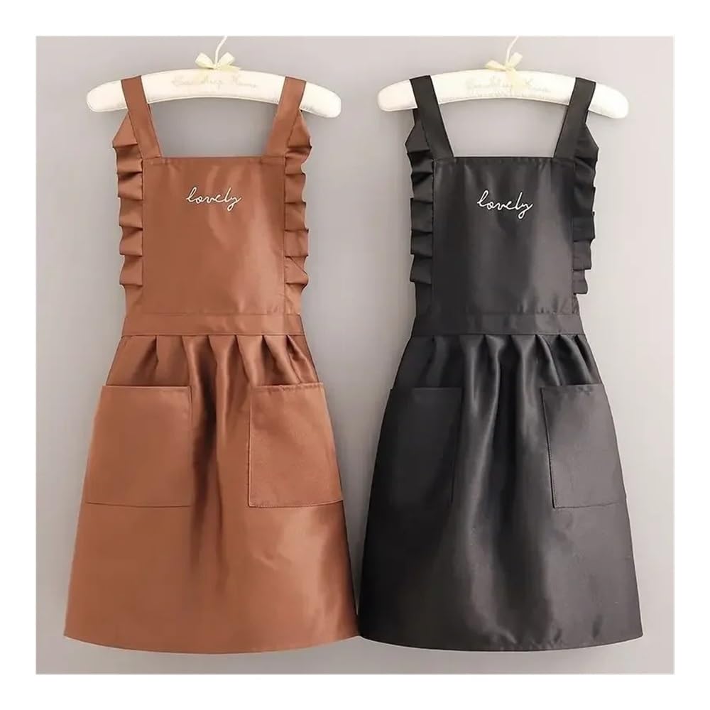 Grembiule stile principessa, grembiule impermeabile floreale per ristorante, barista, uniforme da lavoro, adatto per ristoranti, hotel, giardinaggio