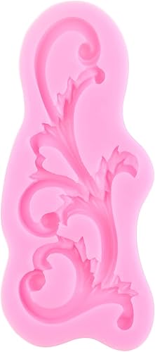 Miniatura 3 de MYPRACS Moldes de fondant barrocos Curlices de silicona, moldes de silicona para alivio de flores, moldes de filigrana para decoración de pasteles,