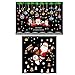 Xinlie Extraíbles para Ventanas Copo De Nieve Alce PVC Sticker Feliz Navidad Papá Noel Muñeco de Nieve Alce de la Puerta Lote Pegatinas Navidad Ventana Reutilizable Reno Santa Claus Copos Nieve 2 Set