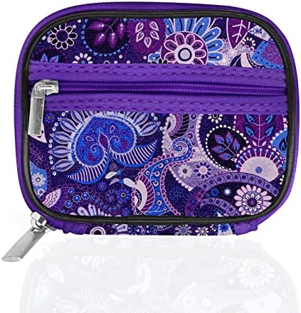 Serfeymi Weekly Travel Pill Organizer Pill Case for Purse with Removable 7 Day Pill Box, Fashionable Travel Medicine Organizer Pill Container for Medicine, Vitamin, Supplement - Purple 01